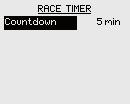 4 The log/timer functions The timer function The timer function is used to measure time and distance after a race start.