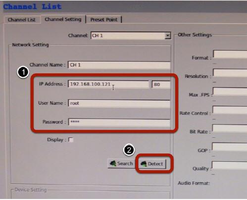 192 ESV16 User s Manual Channel Configurations -- Add a camera (Add manually) To add a camera manually, go