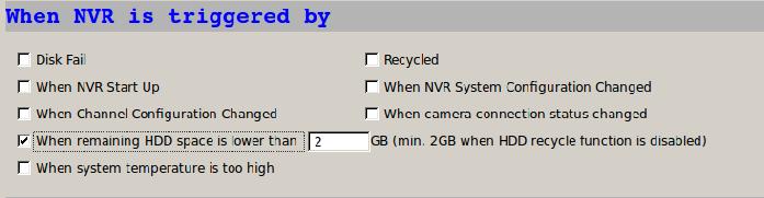The NVR only detects the first motion area set in the camera. The NVR recognizes the first motion area by its ID number set in the camera.