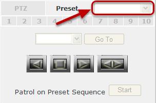 Perform preset point sequence viewing (In order to use this function, one must configure
