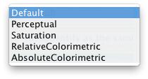 Conversion methods Default Converts colors with the intent specified in the document. If no intent is specified, conversion is made using relative matching.
