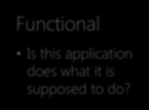 Different type of mobile testing Functional testing