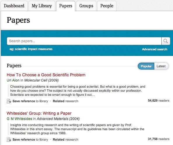 Discover Search the Mendeley research catalog online Conduct advanced searches or