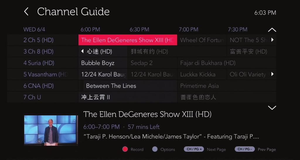 Channel Guide Learn how to access your favourite shows.
