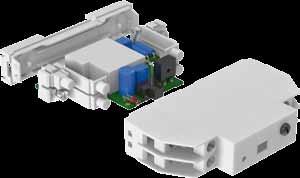 u Plug-type module housings Optional module housings accommodate PCBs and