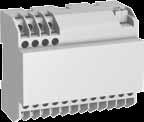 2 wire with differing cross sections } Terminal blocks can be machine soldered on PCBs } For DIN rail and screw mounting } Option: with plug-type
