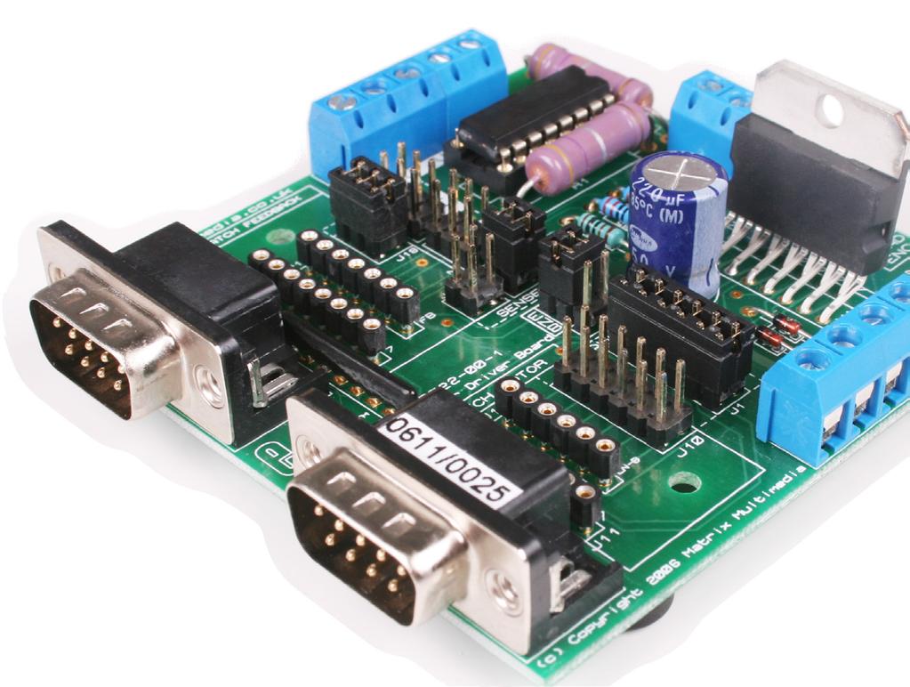 Circuit description The EB018 motor driver circuit can be observed on page 6. This E-block allows the simultaneous control of two independent motors using a L298 Dual Full Bridge Driver, U1.