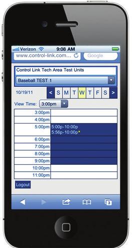 The website detects you are using a mobile browser and serves you some abbreviated screens designed to deliver the main functionality of viewing and updating schedules quickly.