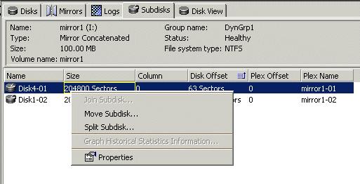 Some Tips on New Commands Subdisk Split, Move, and Join This set of new commands was introduced in Volume Manager 3.0. These commands allow you to split an existing subdisk and move it elsewhere.