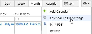 Calendar Rollup 3.0 User Guide Page 23 SharePoint default: Maintain the same permission settings with SharePoint.