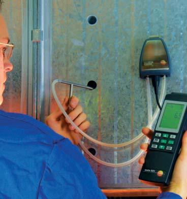 13 Pressure meters for all measurement ranges testo 521 Highly accurate with internal differential pressure sensor, ideal for inspecting extraction units and ventilators and for monitoring pressure