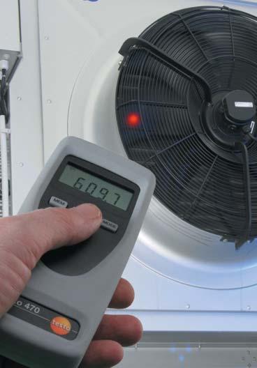 25 Rpm measurement Non-contact testo 465 Using testo 465, rpm can be easily measured without contact.