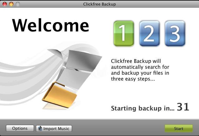 Unless you stop the countdown by clicking a button, at the end of the countdown period Clickfree starts the backup.