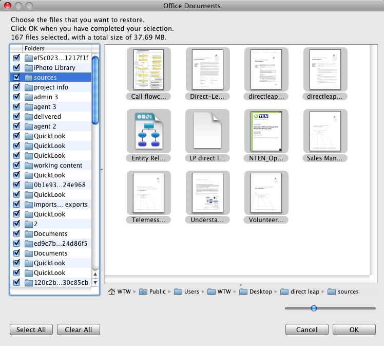 Clickfree C2 Portable Backup Drive (Macintosh) Advanced topics (HD) To select/deselect files within a category: 1. Click any of the underlined numbers (for example, ).