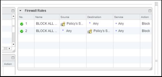 Appliance was integrated with the NSX manager during installation. NSX Security Policy 1. CLICK on the Security Policies Tab 2.