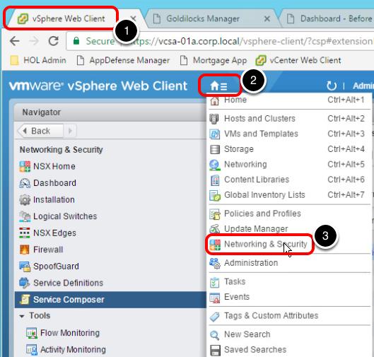 Return to vcenter 1. CLICK on the vsphere Web Client tab 2.