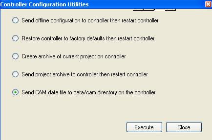 1.7 Additional Tools 1.7.1 User File Download To add a user data file to any MPiec Series Controller, including cam files, follow these steps: 1. Open the Hardware Configuration 2.