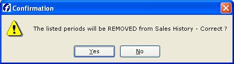 Select the year you wish to be removed and click the "OK" button: A warning message will