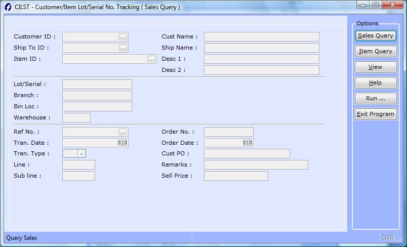 CILST- CUSTOMER/ITEM LOT/SERIAL NUMBER TRACKING Introduction This program