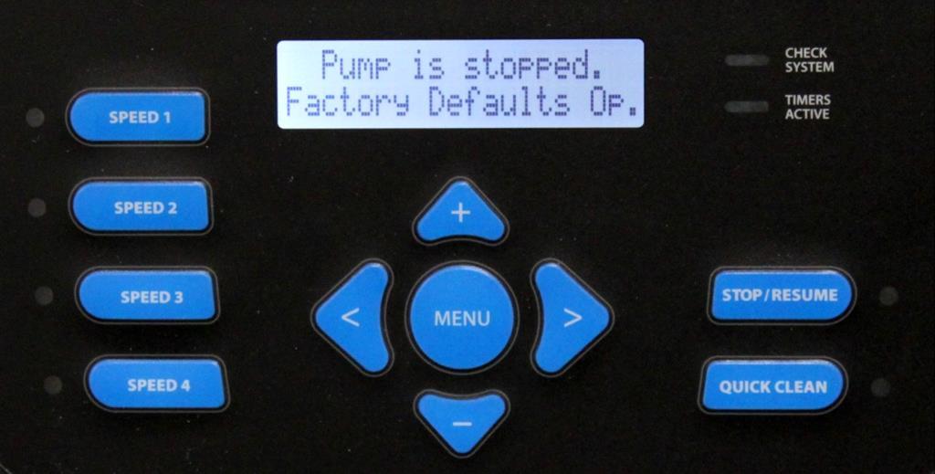 Since timer 1 has a factory default setting the pump will come on and run until the timer is changed or set as off. 3.