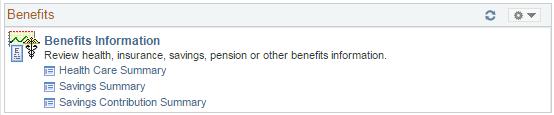 Viewing Benefits Information USED BY SDCOE ONLY Use the Benefits pagelet to view your benefits information.
