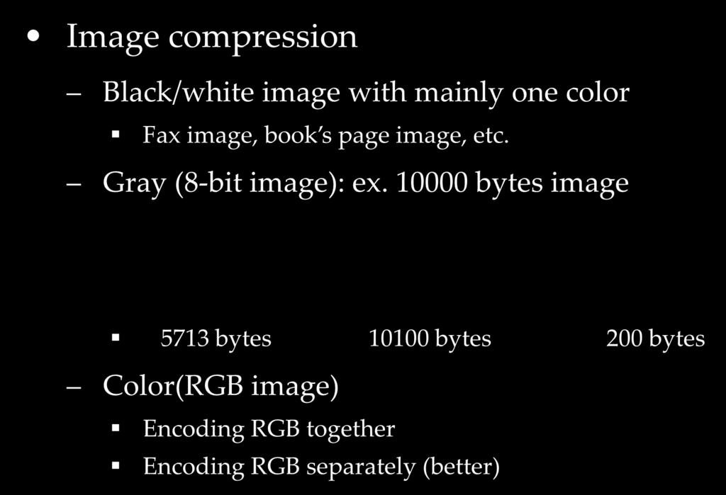 Applications Image compression