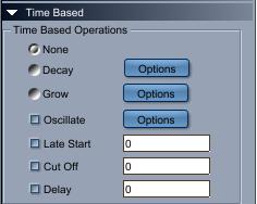 Time Based Operations The time based operations allow you to change the behavior of the modifier with respect to the