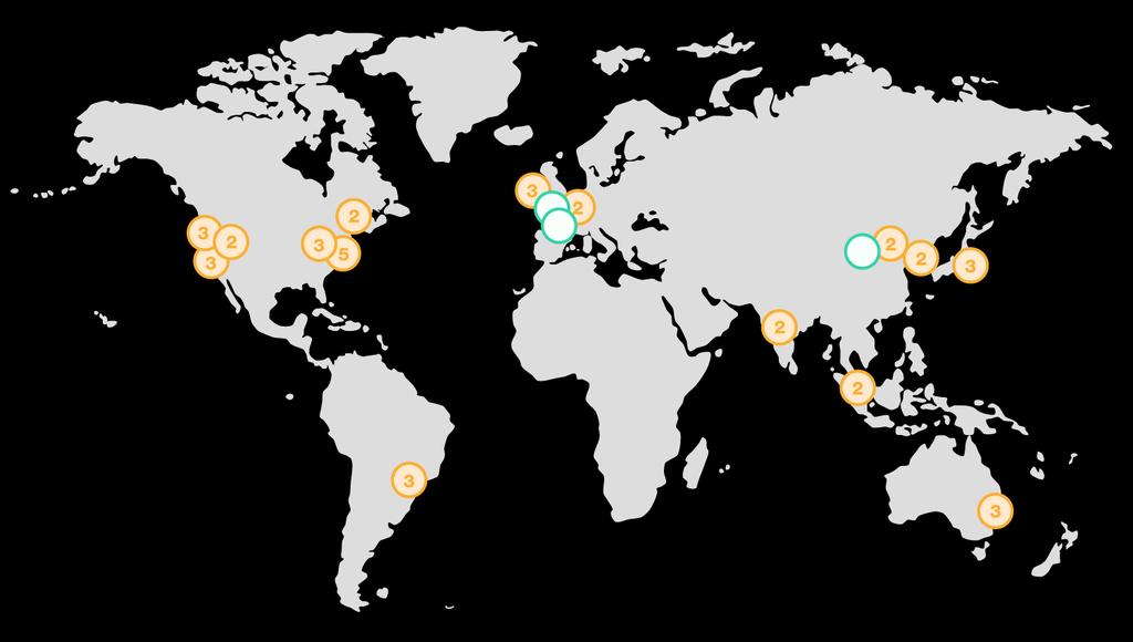 AWS Global Infrastructure Region & Number of Availability Zones AWS GovCloud (2) US West Oregon (3), Northern California (3) Canada Central (2) South America São Paulo (3) EU Ireland (3), Frankfurt