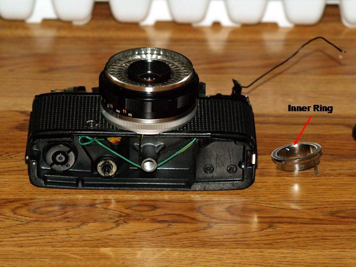 7. Note the position of the front lens element. Use a red marker to mark the 12:00 position.