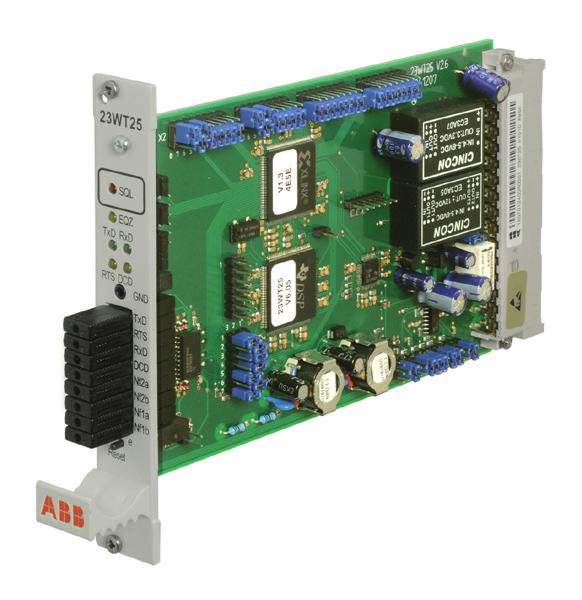 24 25 RTU560 product line Serial communication RTU560 product line Serial communication 23WT24 1KGT010500R001 FSK device with 9600 baud transmission speed Connector for RS-232 testing and