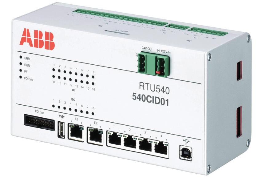 32 33 RTU540 product line - Communication units RTU540 product line - Communication units 540CID01 1KGT037300R0001 1KGT037300R0002 540CID01 - RTU540 base module with 2 Ethernet ports 540CMD01