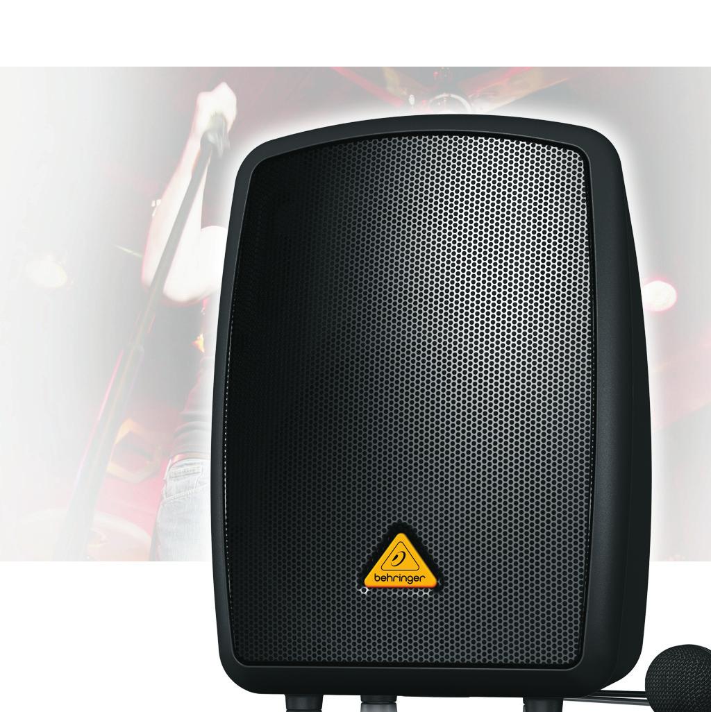 Product Information Document EUROPORT MPA40BT All-in-one portable PA system with full Bluetooth* connectivity Incredibly simple to set-up and use no technical