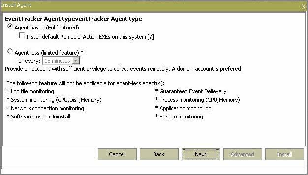 7 Select the Change Audit check box to install EventTracker - Change Audit Agent. 8 After verifying, if the displayed list consists correct computers, click Next.