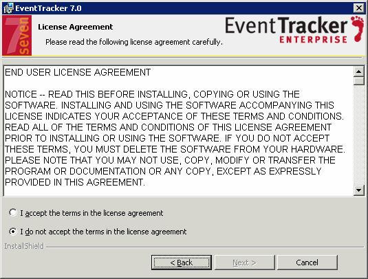 Figure 87 Software License Agreement 4 Accept the license agreement and then click Next >.