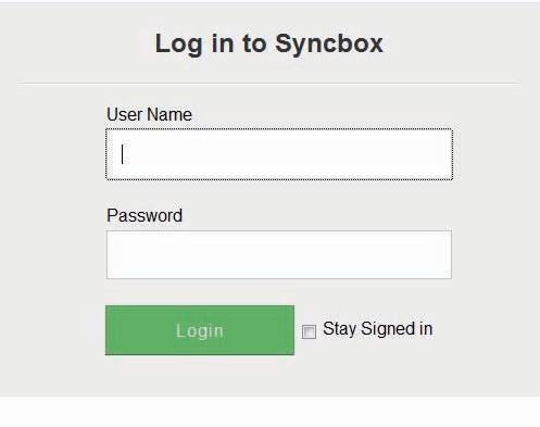 Appendix C: Cloud server Syncbox Account setup and page login Please login and do setup