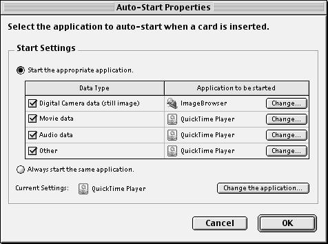 Printing Without a Computer To set the application to be started in Mac OS: 1. Open the BJ Utility, and click Autostart Properties. The Auto-Start Properties dialog box will appear. 2.