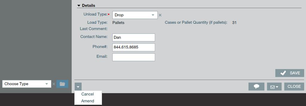 Type the PO in the space next to the word purchase order and press enter.