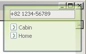 To place a call from the Call Assistant bar: 1. Click on the the drop-down arrow to display the Contact List. 2. Double click on the desired entry, OR 3. Click in the Call Assistant window. 4.