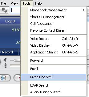 This feature can be accessed by menu under Tools- Fixed Line SMS or Fixed Line SMS Popup menu in Phonebook address.