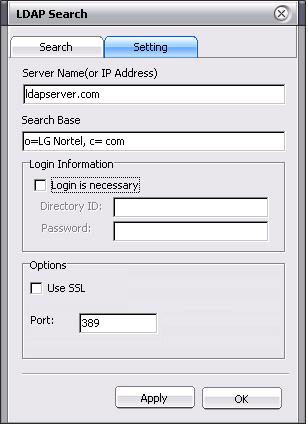 Click on the Send button. 5.3.11 LDAP Search When LDAP Server is available to connect, Phontage User can use the LDAP Search Service with a Keyword.