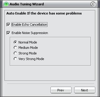 The Auto Enable screen is used to set up options relating to sound while on a conversation.