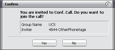 The Group Call Notification screen will disappear. 9.6.