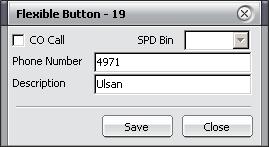 access to 48 Flex buttons in the screen. Each button includes a status icon, which displays the status of the CO Line or station associated with the button.