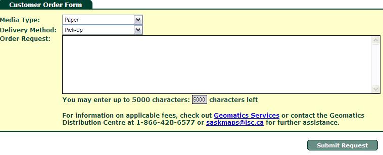 3 4 5 6 3 4 5 6 Continue to fill in the Custom Order Form. Choose Media Type (Paper, CD, or DVD) from the drop down menu.