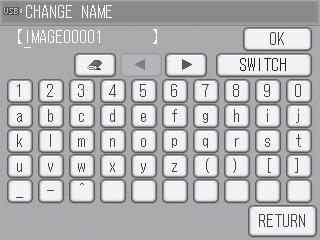 Character Entry Screen 3 4 1 2 6 5 7 No. Name Function 1 Data Name Displays data name. 2 DELETE Key Deletes character of data name. 3 Cursor Key (Left) Moves cursor under data name to the left.