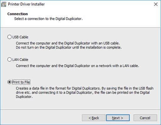 Installing the Printer Driver Select the language to be