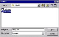 Double click on your CD-ROM drive, and then select Pclta10 (Figure 10). Click. Select Setup.