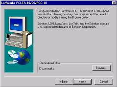 Select the PCLTA-10 or PCLTA-20 or PCC-10 radio button on the Select