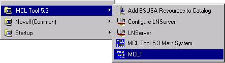 STARTING MCLT AND LNSERVER TOGETHER This command (Figure 9) will open both MCLT and LNServer simultaneously: 1. Click > Programs >MCL Tool 5.