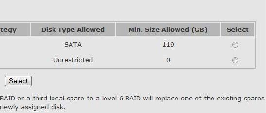 NOTE: Attempting to add a second local spare to a level 1 or a level 5 RAID or a third local spare to a level 6 RAID will replace one of the existing spares with the newly assigned disk. 2.